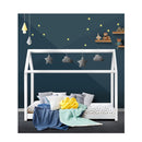 Single Size Wooden Bed Frame Mattress Base Pine Timber Platform White