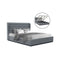 Artiss King Size Gas Lift Bed Frame Base With Storage Mattress Grey