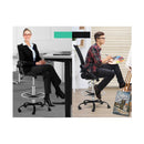 Office Chair Veer Drafting Stool Mesh Flip Up Armrest Black