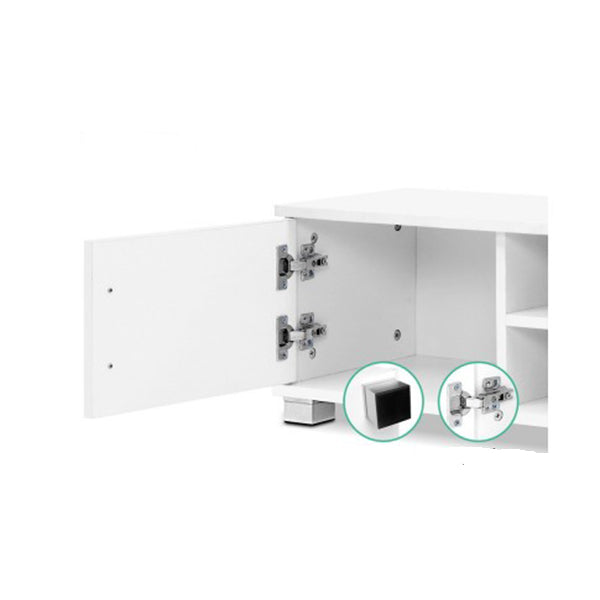 120 Cm Tv Stand Entertainment Unit Storage Cabinet Drawers Shelf White