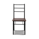 Artiss Metal Table And Chairs Walnut And Black