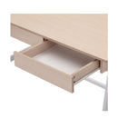Artiss Metal Desk With Drawer White Oak Top
