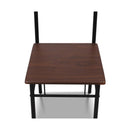 Artiss Metal Table And Chairs Walnut And Black