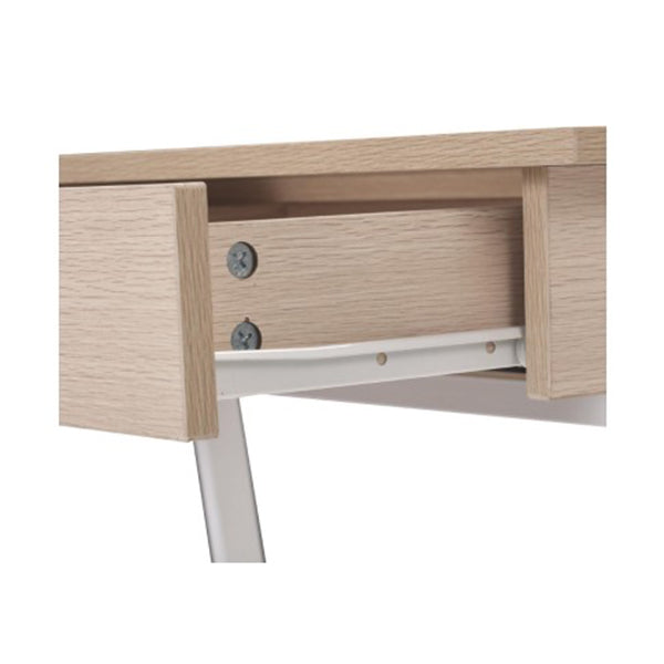 Artiss Metal Desk With Drawer White Oak Top
