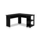 Office Computer Desk Corner Study Table Workstation L Shape Black