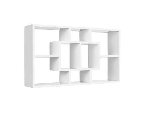 Floating Wall Shelf Diy Mount Storage Bookshelf Display Rack White