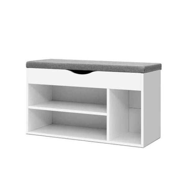 Shoe Cabinet Bench Organizer Storage Rack Shelf White Cupboard Box