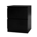 Bedside Tables Drawers Side Bedroom Furniture Nightstand Black Lamp