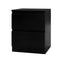 Bedside Tables Drawers Side Bedroom Furniture Nightstand Black Lamp