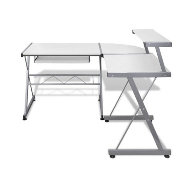 Artiss Corner Metal Pull Out Table Desk