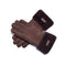 UGG Sheepskin Leather Suede Button Gloves Chocolate Womens