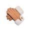 UGG Sheepskin Leather Suede Button Gloves Chestnut Womens