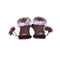 UGG Fingerless Sheepskin Leather Gloves Chocolate Womens Cindy
