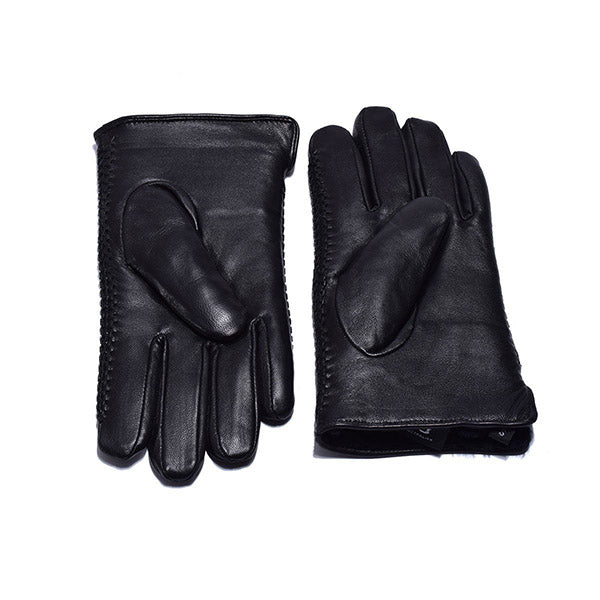 UGG Sheepskin Leather Gloves Black Men's Cole