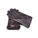 UGG Sheepskin Leather Gloves Chocolate Men's Cole