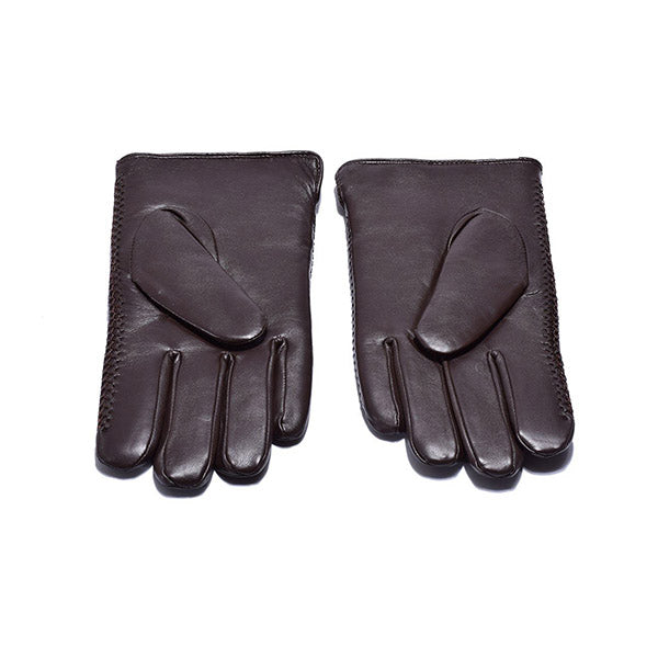 UGG Sheepskin Leather Gloves Chocolate Men's Cole