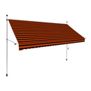 Manual Retractable Awning Orange And Brown