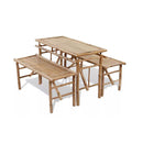 Beer Table With 2 Benches 100 Cm Bamboo