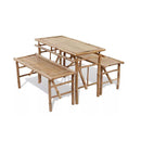 Beer Table With 2 Benches 100 Cm Bamboo