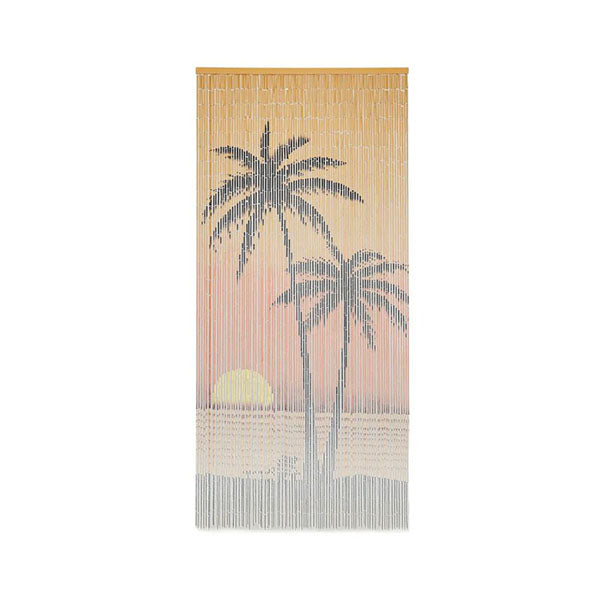 Insect Door Curtain Bamboo 90X200 Cm Palm Tree Print