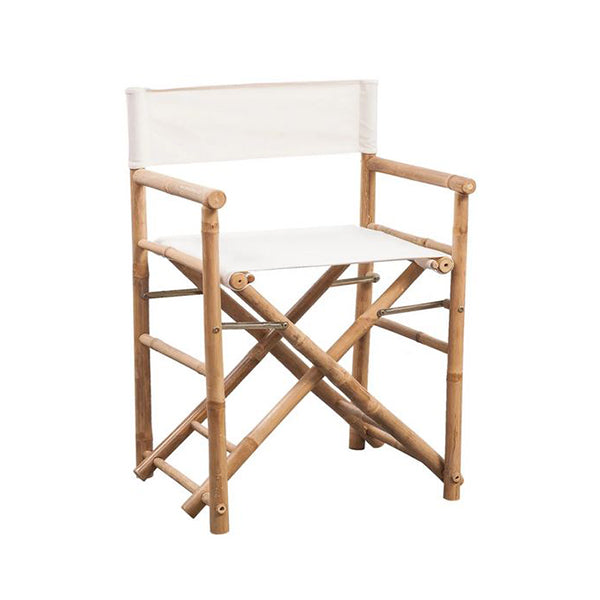 Folding Directors Chair 2 Pcs Bamboo And Canvas