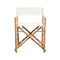 Folding Directors Chair 2 Pcs Bamboo And Canvas