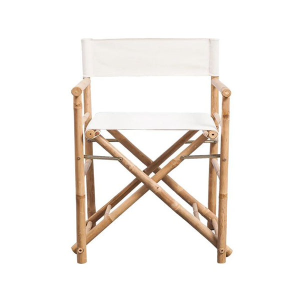 Folding Directors Chair 2 Pcs Bamboo And Canvas