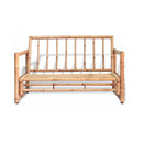 2 Seater Garden Sofa With Cushions Bamboo