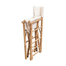 Folding Directors Chair 2 Pcs Bamboo And Canvas