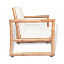 2 Seater Garden Sofa With Cushions Bamboo