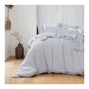 Bambury Linen Quilt Cover Set Silver Super King