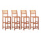 Bar Chairs 4 Pcs Solid Acacia Wood
