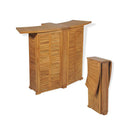 3 Piece Bistro Set With Folding Chairs Solid Teak Wood