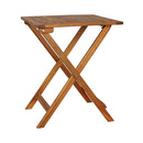 3 Piece Folding Bistro Set With Cushions Solid Acacia Wood