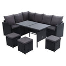 Outdoor Furniture Dining Setting Sofa Set Lounge Wicker 9 Seater