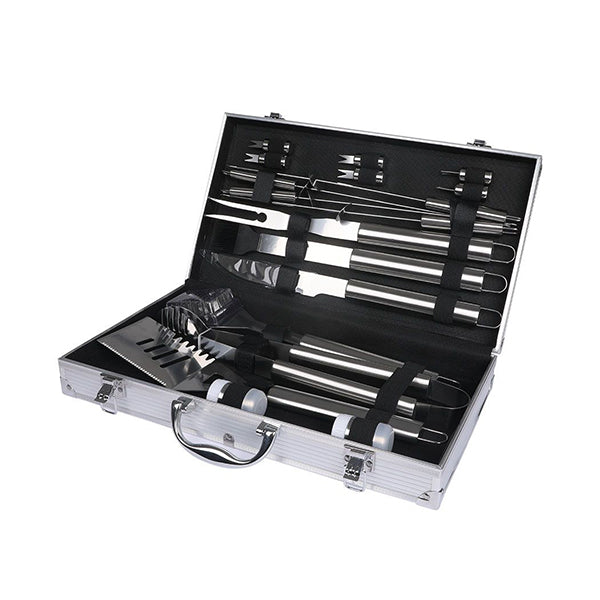 18 Pcs Stainless Steel Bbq Tool Set Barbecue Utensil Aluminium Grill