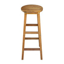 Bar Chairs 2 Pcs Solid Acacia Wood 34X34X76 Cm