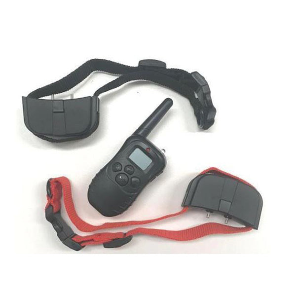 2X Stop Barking Training Dog Collars 2 In 1 Rechargeable Vibration