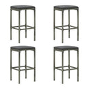 5 Piece Garden Bar Set With Anthracite Cushions Grey
