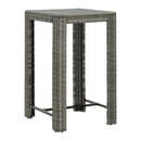 3 Piece Garden Bar Set Poly Rattan Grey With Cushions