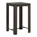 5 Piece Garden Bar Set With Cushions Brown Poly Rattan