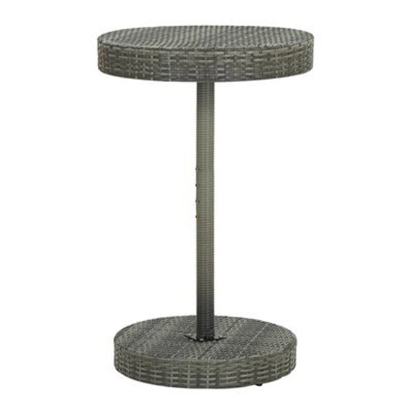 3 Piece Garden Bar Set With Cushions Poly Rattan Grey