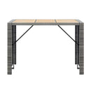 7 Piece Outdoor Bar Set With Cushions Poly Rattan Grey