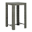 5 Piece Garden Bar Set With Cushions Grey Poly Rattan