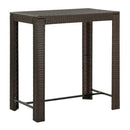 7 Piece Garden Bar Set With Cushions Poly Rattan Brown