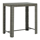 5 Piece Outdoor Bar Set With Armrest Grey Poly Rattan