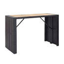 7 Piece Outdoor Bar Set With Cushions Poly Rattan Black