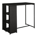 5 Piece Garden Bar Set With Cushions Poly Rattan Black 120X60X110 Cm