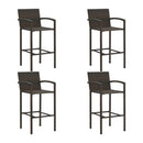 5 Piece Garden Bar Set Brown