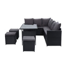 Outdoor Furniture Dining Setting Sofa Set Lounge Wicker 9 Seater